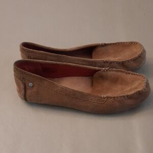 UGG Women's Suede Moccasins in Chestnut Brown